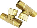 Brass Pipe Fitting Street Tee BSP Thread 3 ways Connector 3/8" Male x 3/8" by Pysrych