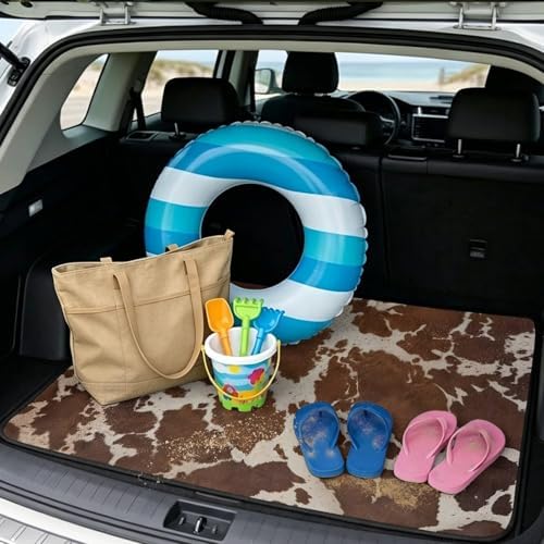 Cow Brown Camping Trunk Mat 29"x39" - Image 2
