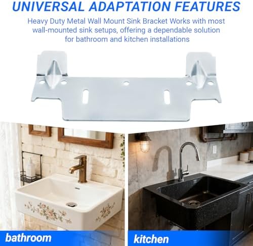 382430-1120A Steel Hanging Bracket, Heavy Duty Metal Wall Mount Sink Bracket - Image 3