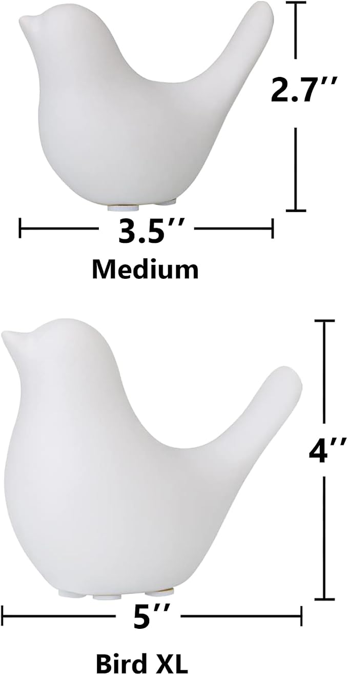 FANTESTICRYAN Small Birds Statues Home Decor, Modern Style, M&XL | Ceramic - Image 3