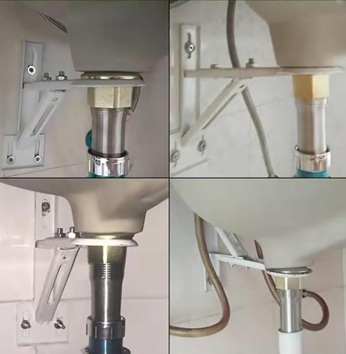 Wall Mount Sink Support Repair System Kit Bracket Kitchen Sink Holder(Steel - Image 4