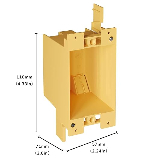 Inlight Single Gang Electrical Outlet Box, 14 Cubic Inch Junction Box, Old Work - Image 6