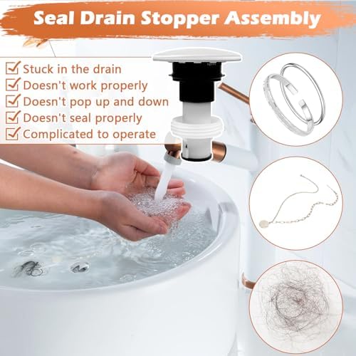 972098A Drain Stopper Polished Chrome Sink Stopper - Image 6