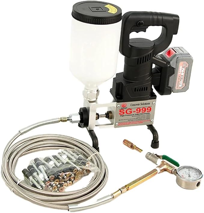 Cordless Epoxy & Polyurethane Injection Pump Kit, 3-Speed Grout Injection Pump by Unknown