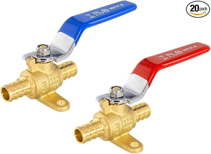 20PC EFIELD 1/2" Crimp Pex Ball Valve by EFIELDPEXTUBING
