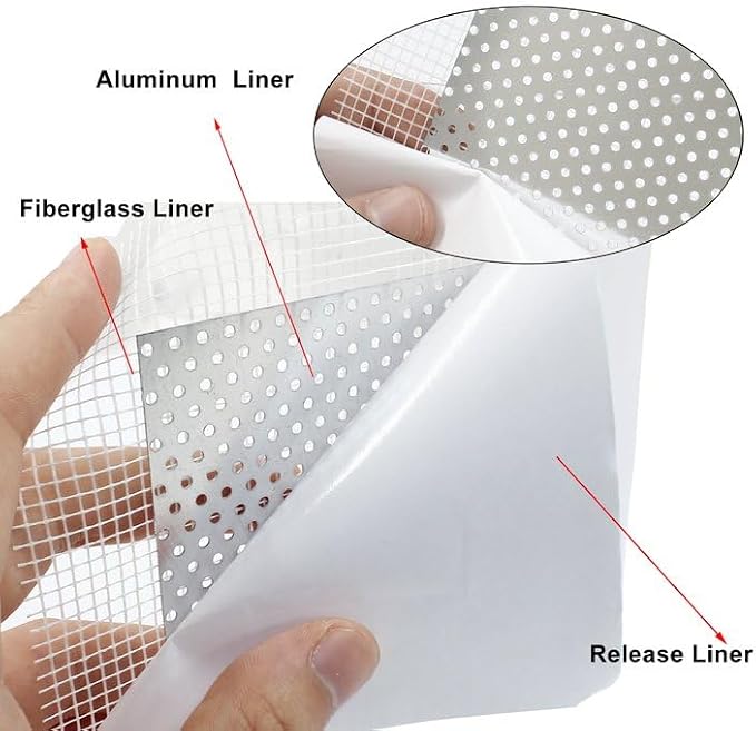 Unlorspy6Pcs Drywall Repair Patch, 4 x 4 Inch | Drywall Repair Kit, Self - Image 3