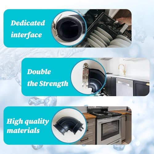Compatible with GE Dishwasher Circulation Pump to Sump Elbow Hose & Clamp Kit - Image 3