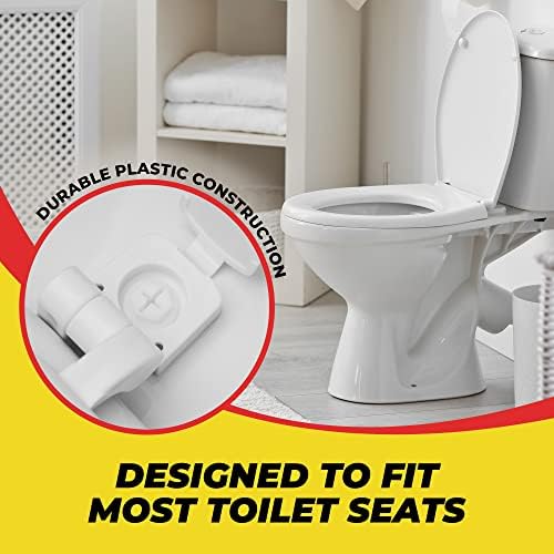 White Plastic Toilet Seat Hinge Replacement - Image 2