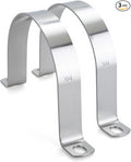 3 PCS 4-1/2 Inch, 304 Stainless Steel Thickened Pipe Clamps, Heavy-Duty Two by hirtuotter