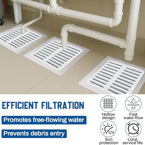 1 Pcs Cast Iron Porcelain Grate Floor Drain Cover 9-1/4" W x 9-1/4" L x 1-1/4h - Image 5