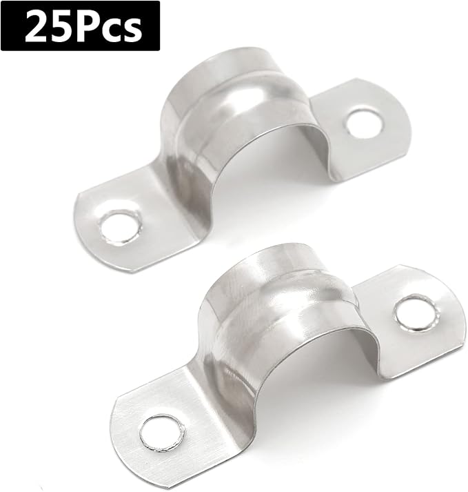 M25 1 Inch Conduit Clamps, Stainless Steel Cable Clamp, Rigid Pipe Strip - Image 2
