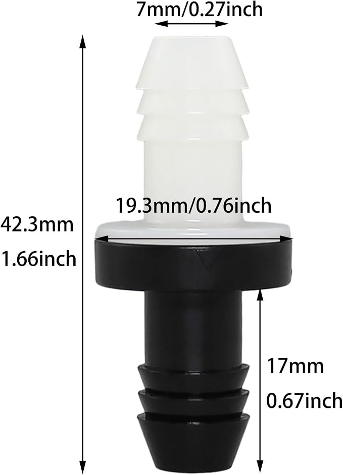 2PCS 3/8 Inch 10mm ABS Plastic Inline Vacuum Barbed Check Valve - Image 2