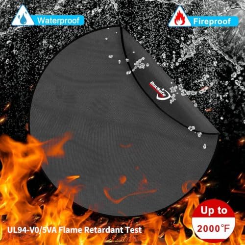 DocSafe 38" Round Fire Pit Mat for Solo Stove Accessories, 4-Layer Fireproof - Image 3