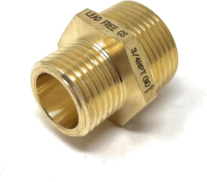 Cascada 1/2" G Thread Male to 3/4" NPT Thread Male | Pipe Fitting Adapter by CascadaShowers