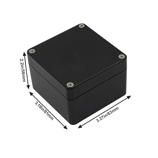 ABS Plastic Electrical Project Case Power Junction Box, Project Box Black - Image 2