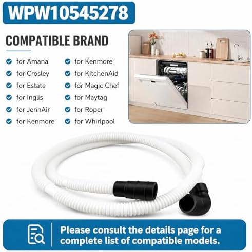 WPW10545278 Dishwasher Drain Loop Hose - Image 3