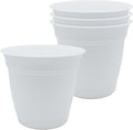 The HC Companies Eclipse Round Planter Pot, 6 Inch, Attached Saucer, Drainage by TheHCCompanies
