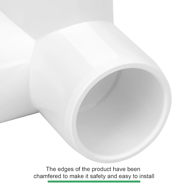 4Pack 3/4" Tee PVC Pipe Fitting 5 Way Elbow Connector Furniture Grade SCH40 - Image 5