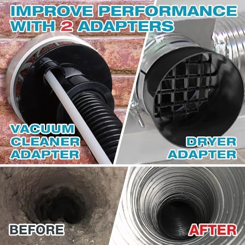 Sealegend 58-Pieces 40-Feet Dryer Vent Cleaner Kit, Dryer Cleaning Tools - Image 4