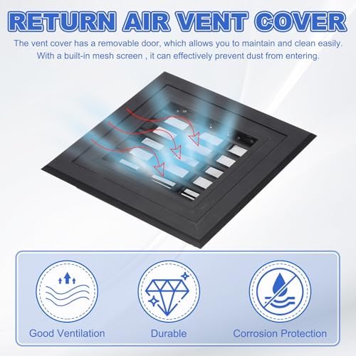 PATIKIL 8x8 Inch Plastic Ventilation Grille, Return Air Vent Cover Removable - Image 4