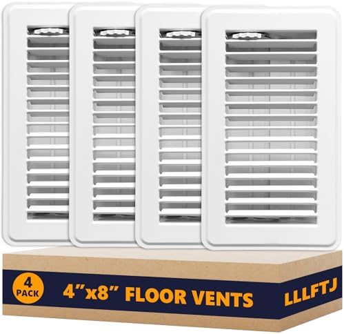 4Pack Floor Vent Covers, Floor Register 4" x 8", Adjustable Decorative Vent by Unknown