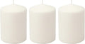 Stonebriar 3 Pack Tall 3 x 4 Inch 35 Hour Long Burning Unscented White Wax by StonebriarCollection