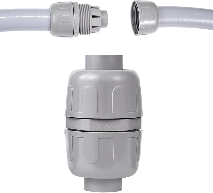 NPT 3/4 Double Conduit Liquid-Tight Connector Straight | Extend Repair Conduit by Aandxmok