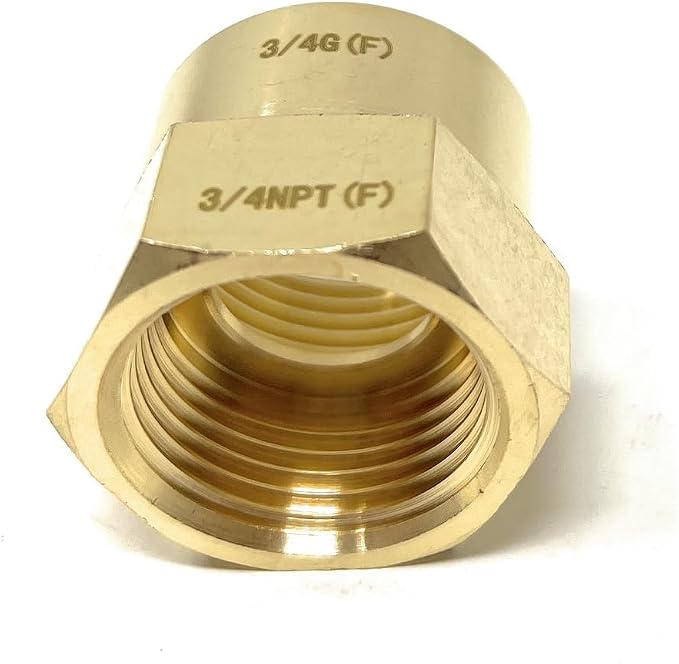 Cascada 3/4" G Thread Female to 3/4" NPT Thread Female Pipe Fitting Adapter - Image 9