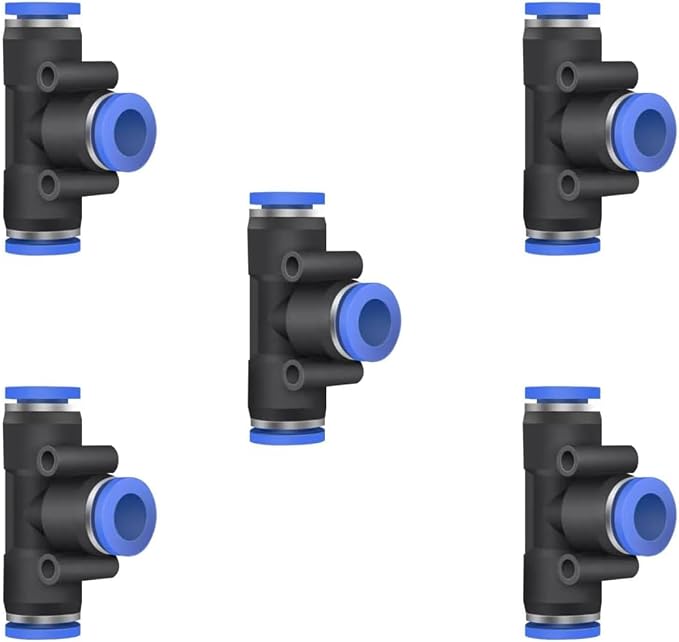 3/16 inch Air Hose T Connector Plastic Pneumatic Quick Push to Connect Tee by ROZESAZZ