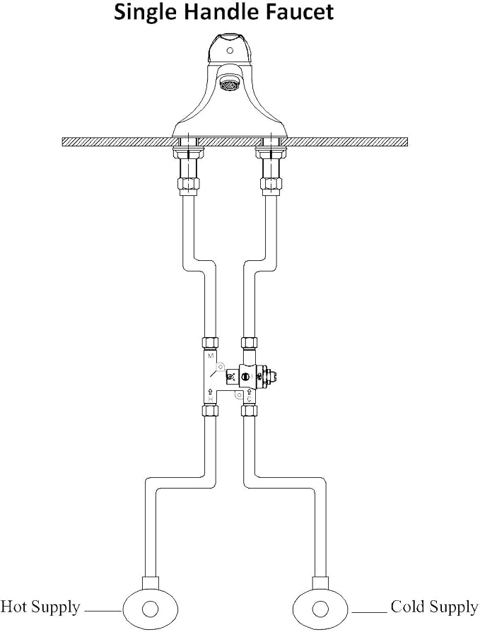 H.C. BT-T40LF-38 Under Counter Thermostatic Mixing Valve, 3/8 inches - Image 5