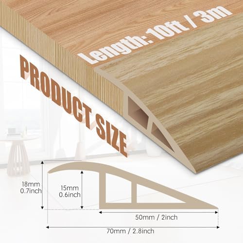 Floor Transition Strip Door Threshold 118" Floor Transition Reducer Trim on The - Image 2