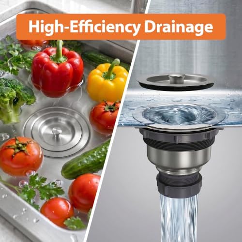 Kitchen Sink Drain 3-1/2 Inch, Kitchen Drain Assembly Kit - Image 5