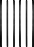 6 Pack 3/4" × 42" Pre-Cut Black Metal Pipe, Industrial Steel Fits Standard by GeilSpace