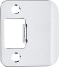 Polished Chrome 1-1/2" Inch Extended Lip Strike Plate Round Radius Corners by Designers+Impressions