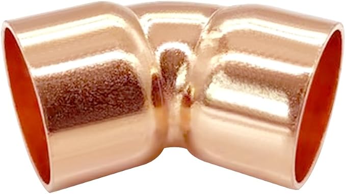 10 Pack 1/2" C x C Copper 45 Degree Elbow, Sweat Solder Pipe Fitting | Premium - Image 4