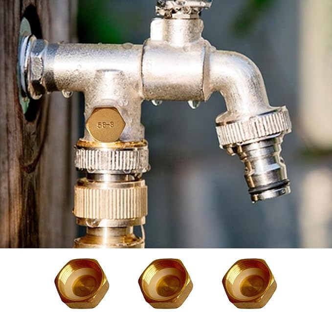1/2" Brass Pipe Cap Hex Female End Caps Plug Plumbing Fitting - Image 6