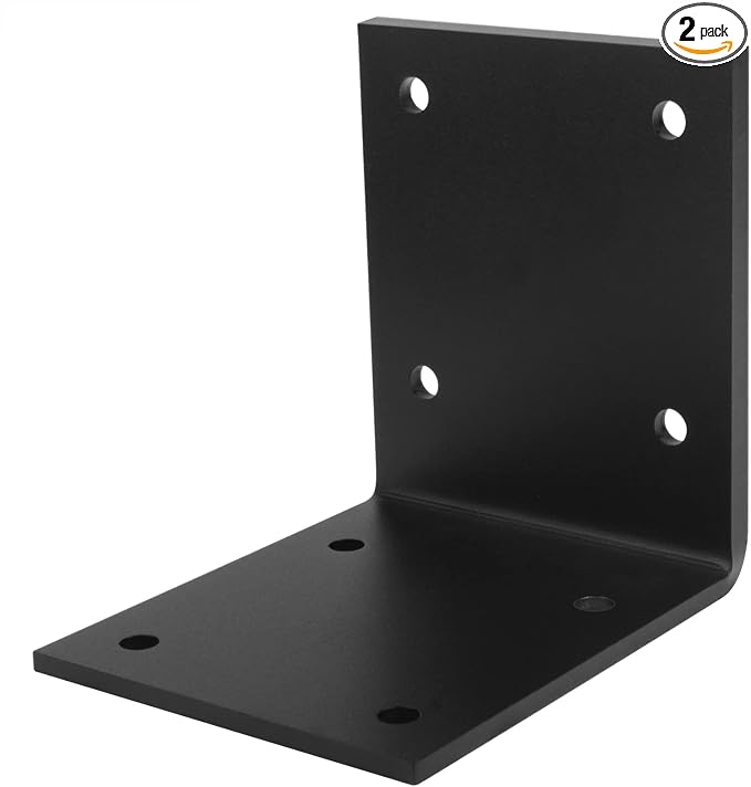 2 PCS Heavy Duty Steel L Angle Bracket by eoere