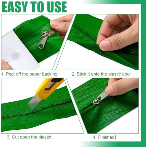 Tigeen 2 Roll Heavy Duty Zipper Door Dust Barriers 7 ft x 14 Inch - Image 7