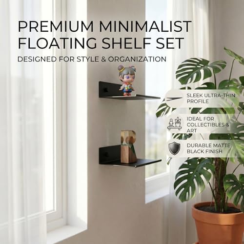 Z metnal 2 Pack 6 Inch Metal Floating Shelves - Image 4