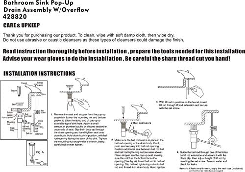 Artiwell Sink Pop-Up Drain Stopper Assembly - Image 7