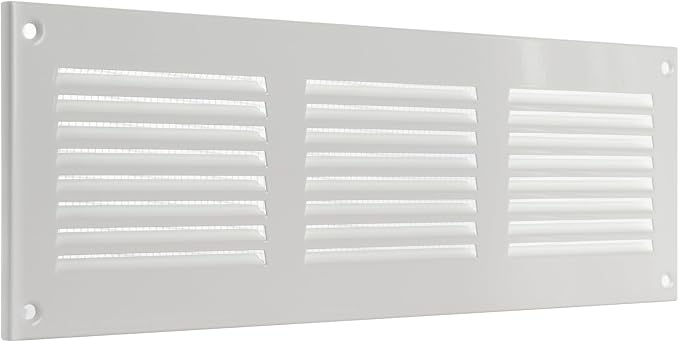 12 x 4 Inch White Galvanized Steel Return Air Register Vent Cover, AC Vent Cover by ECOPROVENT