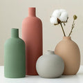 Modern Ceramic Vase Set, Neutral Colors, Decorative Vases by Vaurcesavase