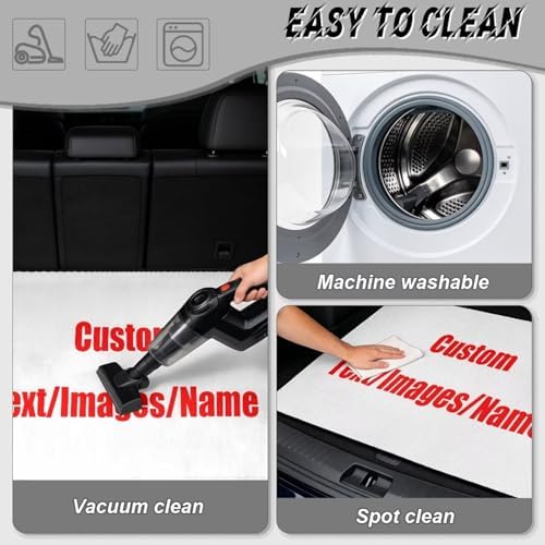 Custom Red Text Trunk Mat Universal Waterproof Cargo Liner - Image 5