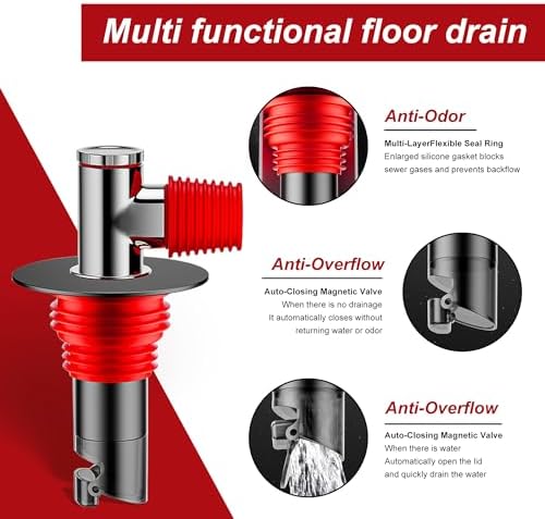 Washing Machine Drain Seal Adapter Anti-Odor & Anti-Overflow Universal Drain - Image 3