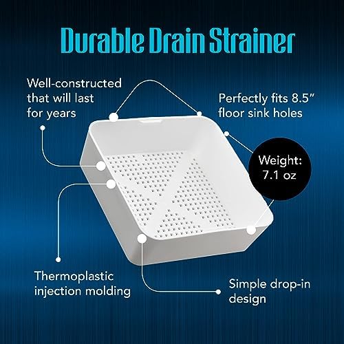 8.5-inch Floor Sink Drain Cover Alternative, Square Drain Basket - Image 4