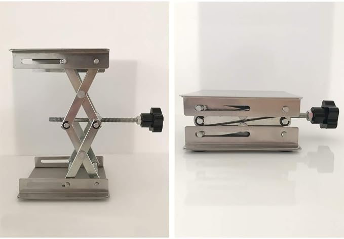 LabZhang 4" x4" Stainless Steel Lab Jack Scissor Stand Platform Lab Lift | Lab - Image 4