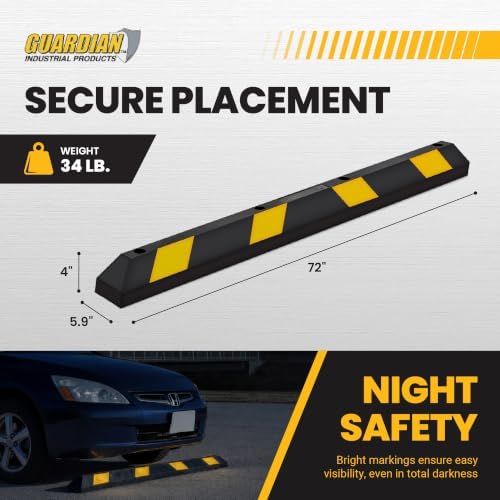 Guardian 6ft Parking Stop, Rubber Curb - Image 3
