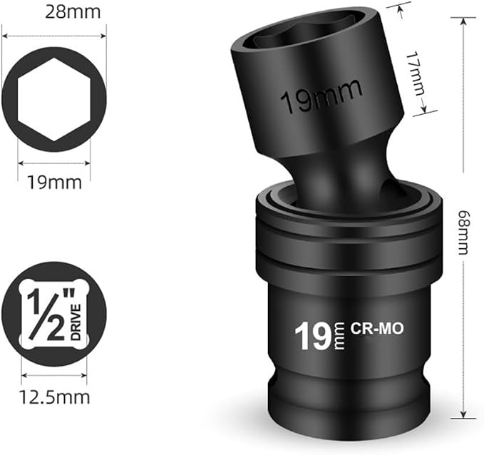 1/2 Inch Drive Hex Socket Adapter - Image 9