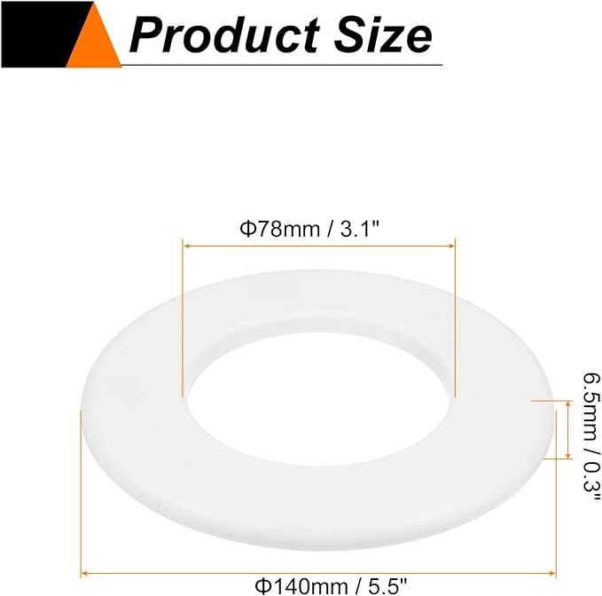 HARFINGTON 2pcs Wall Split Flange 78mm/3.1" Self-Adhesive Plumbing Cover Plates - Image 2