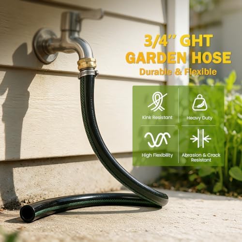 XIYOGFAUEET 3/4” Utility Sink Hose, 31” Heavy Duty Short Garden Hose - Image 2